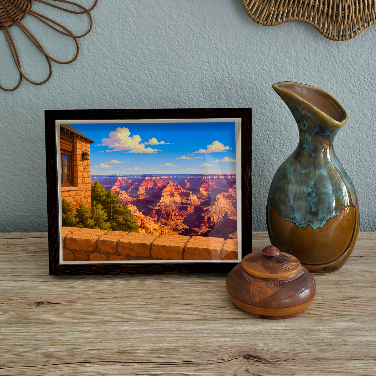 3D Grand Canyon North Rim Vista - Arid Desert Design