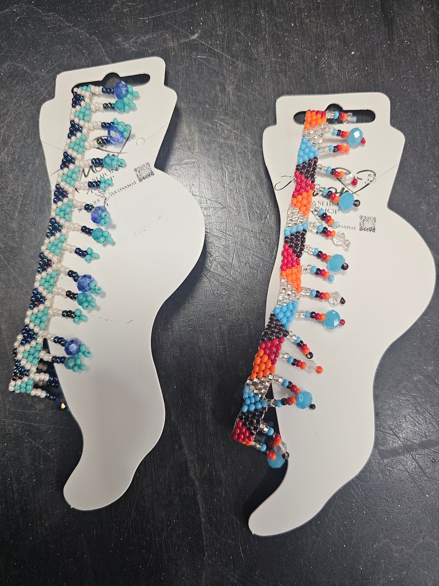 Anklet Bracelets Flecos Crystals Beaded @amorfashionshop