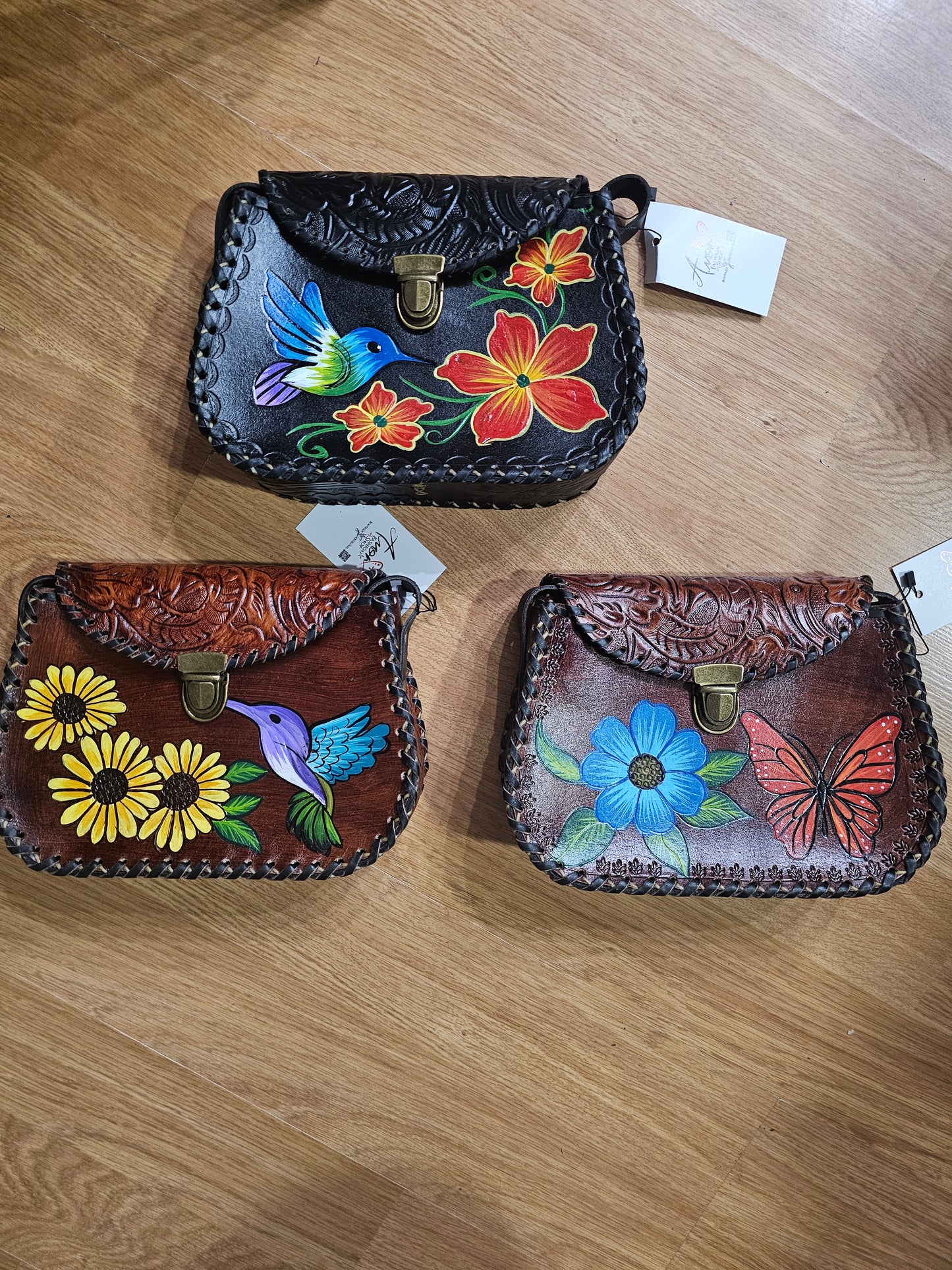 Bag Maria Leather Hand Painted @amorfashionshop.com
