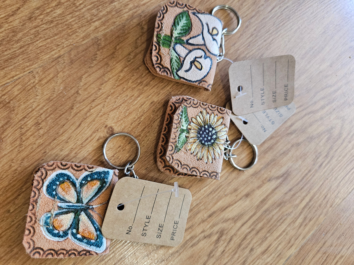 Keychain Coin Monedero Arizona - Suede Leather Hand Painted @amorfashionshop.com