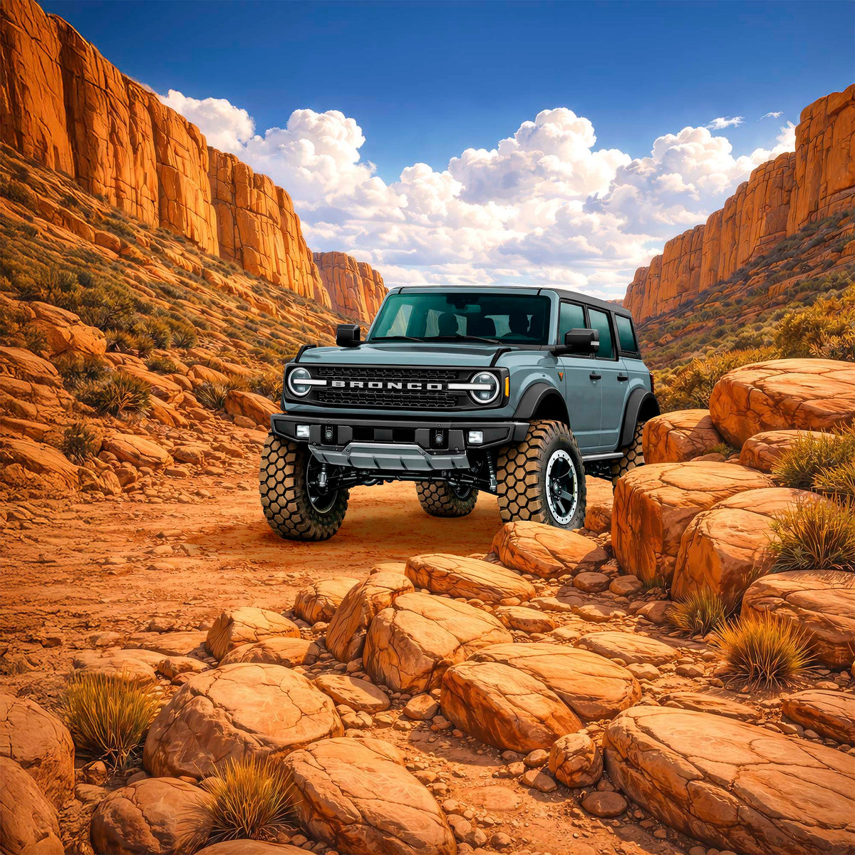 Ford Bronco Inspired Wall Art - Arid Desert Design