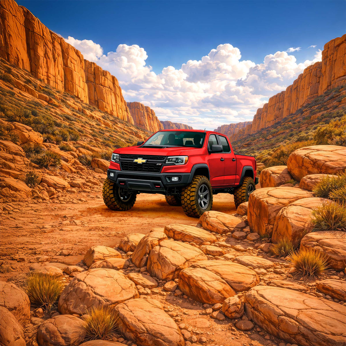 Chevy Colorado Inspired Wall Art - Arid Desert Design