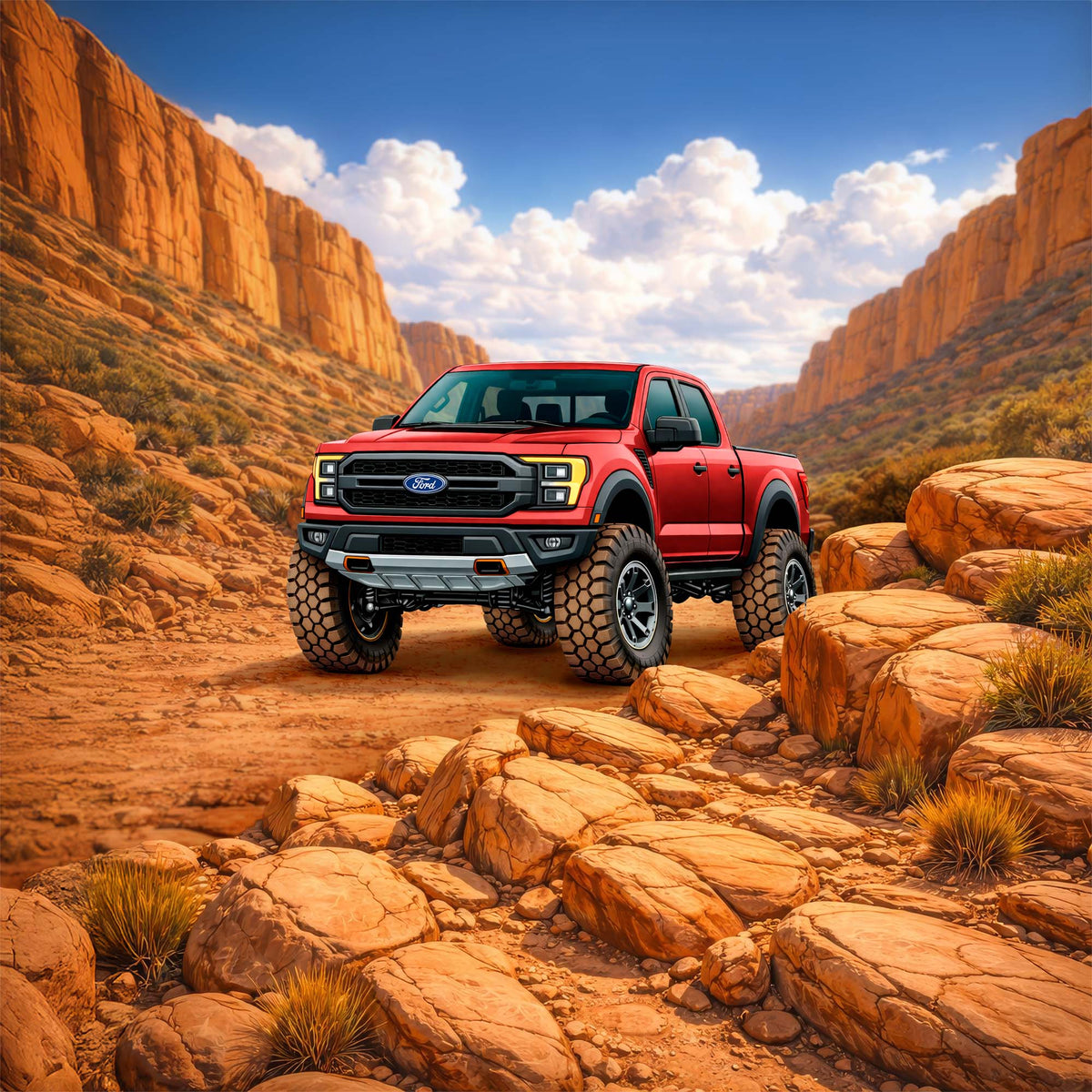 Ford F-150 Inspired Tremor Wall Art - Arid Desert Design