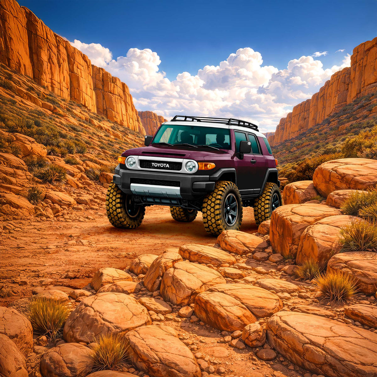 Toyota FJ Cruiser Inspired Wall Art - Arid Desert Design