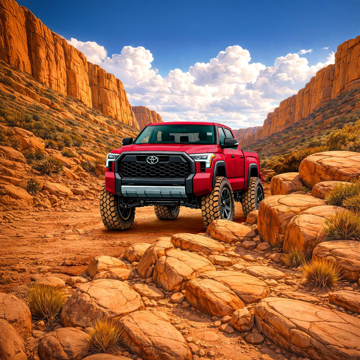Toyota Tundra Inspired Wall Art - Arid Desert Design