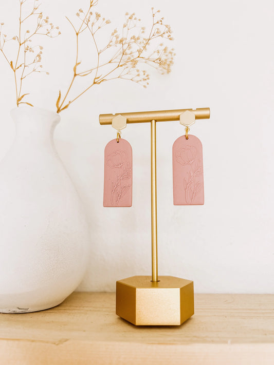 Floral Embossed Dangles - DesertReign