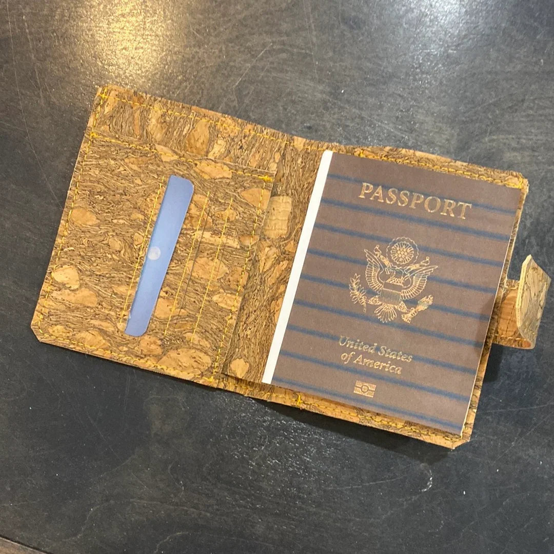 root bark cork galivanter passport wallet