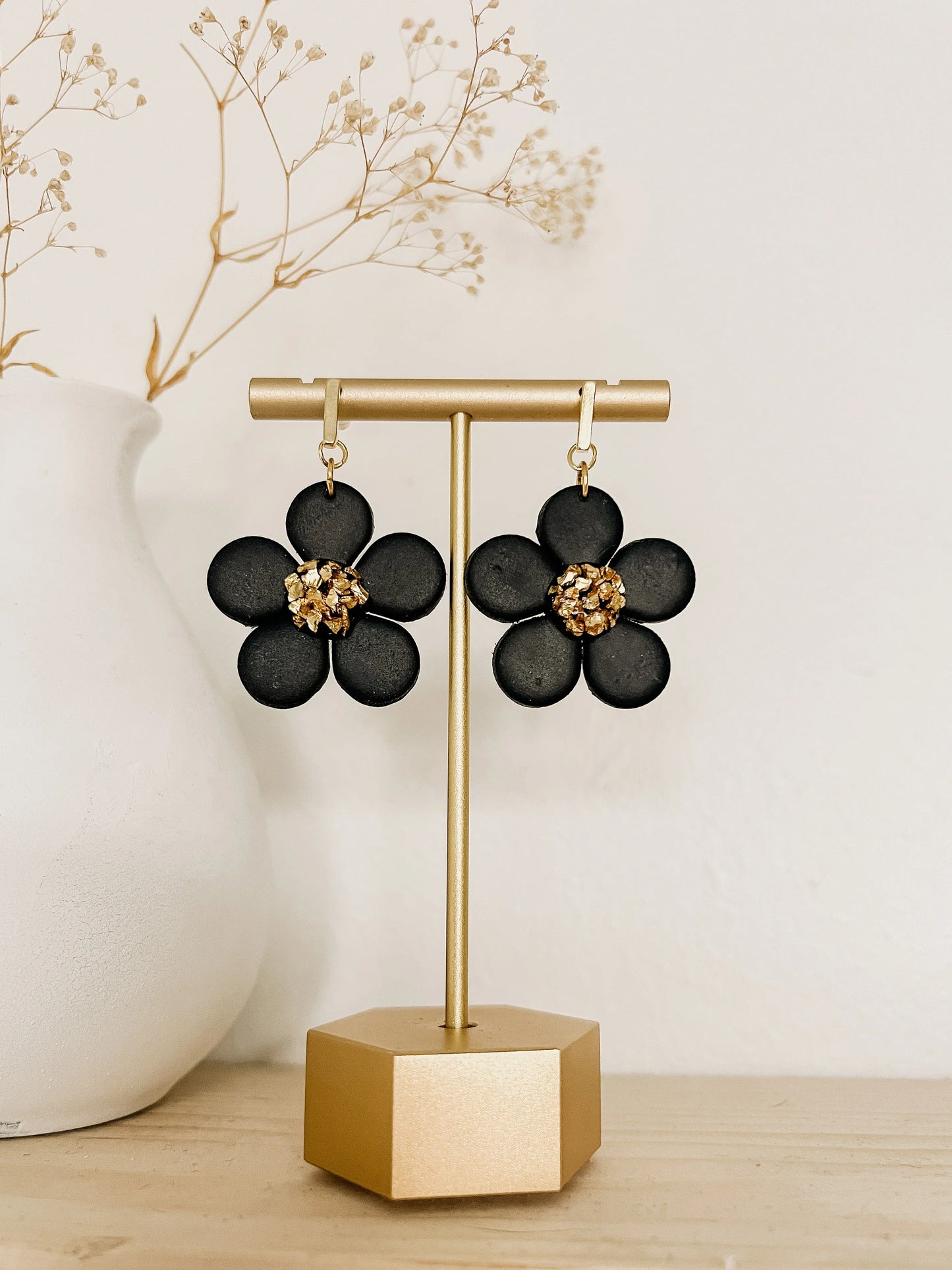 Black Flower Dangles - DesertReign