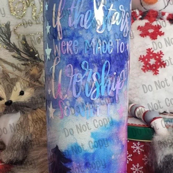 Northern Lights Stars Worship - 20 oz Skinny - GB Designs