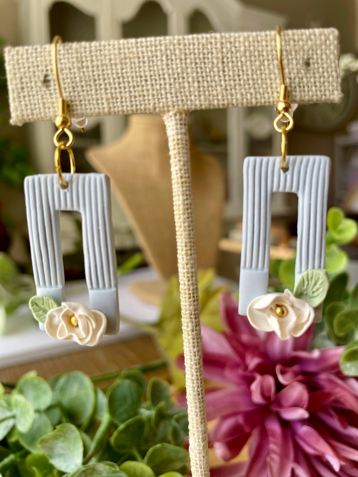 Slate Blue Earrings - Mimi Co Handmade Jewelry