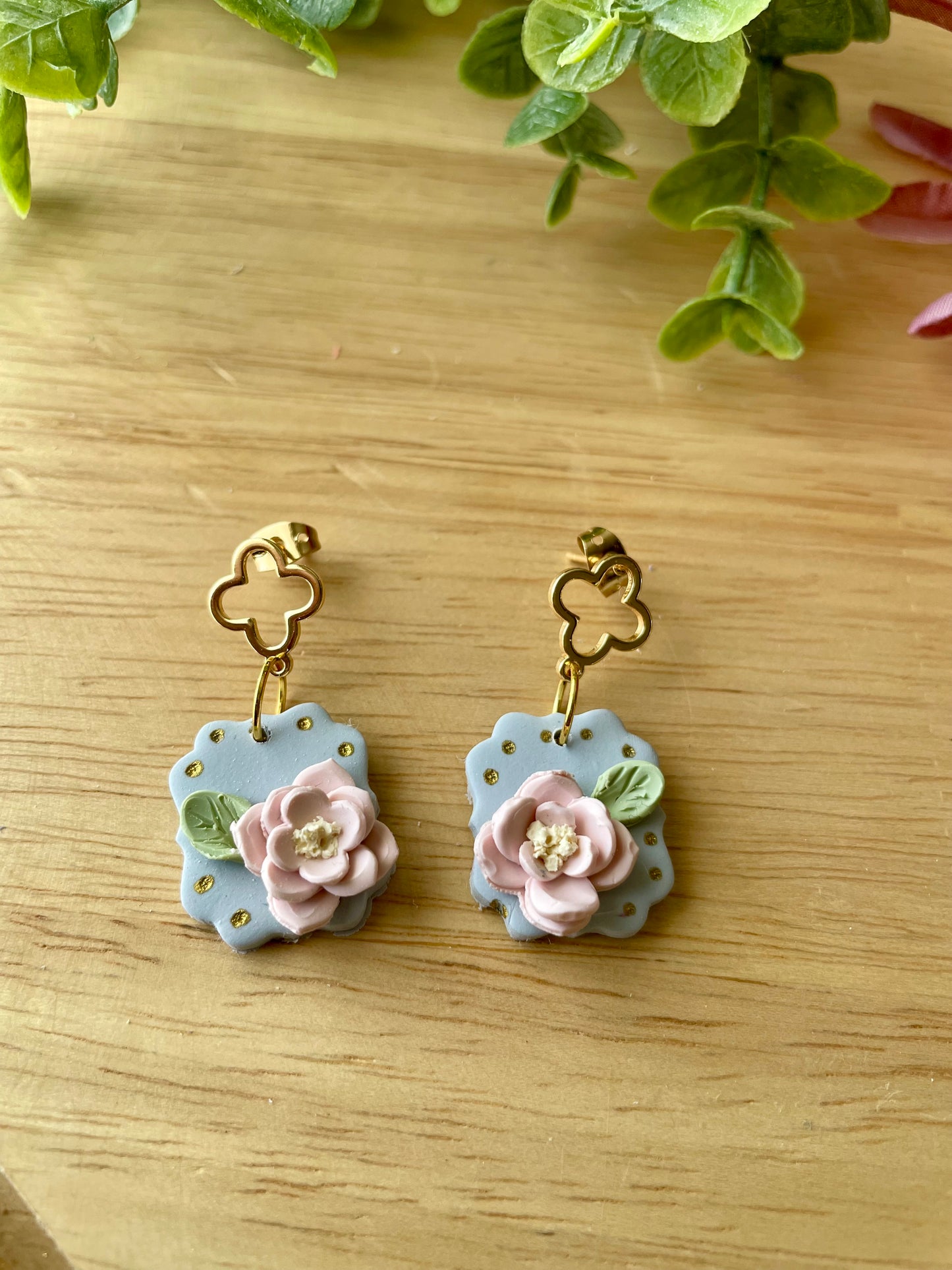Slate Blue Earrings - Mimi Co Handmade Jewelry
