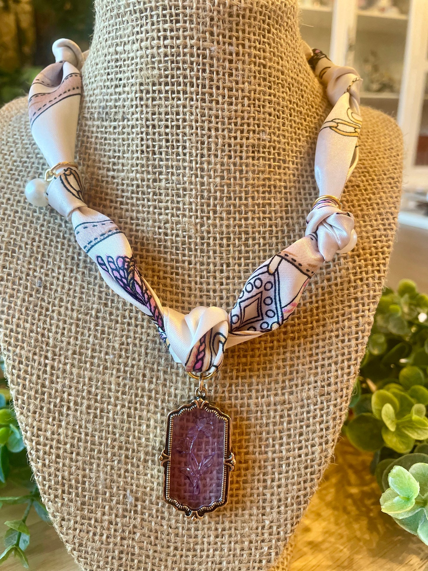 Scarf Necklace - Mimi Co Handmade Jewelry