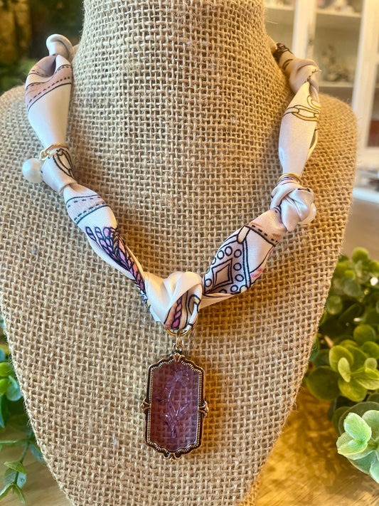 Scarf Necklace - Mimi Co Handmade Jewelry