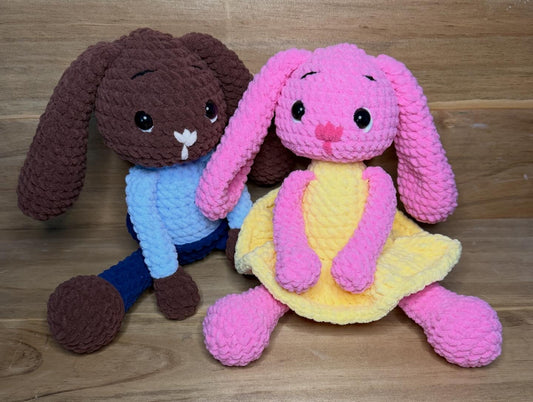 Floppy-Ear Bunny Plushie (Small) - Cuddly Cacti Creations