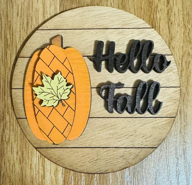 Magnetic Insert - Hello Fall 3D Pumpkin - STV