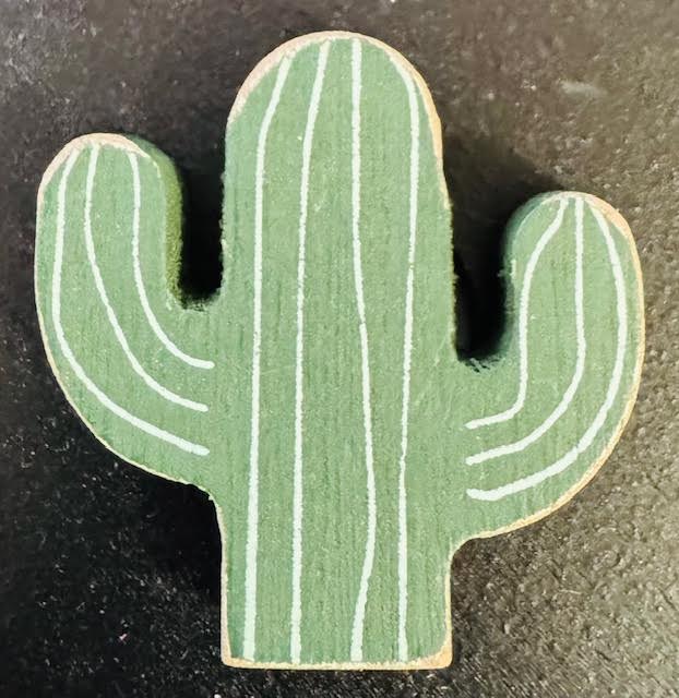 Letterboard Wood Shaped Cactus Tiles - STV