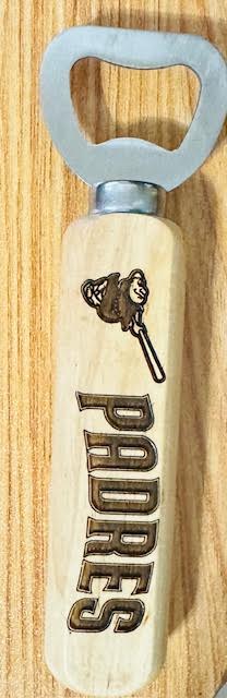 Wood Bottle Opener - Baseball STV
