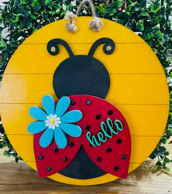 Wood Sign - (Lady Bug Series) - STV