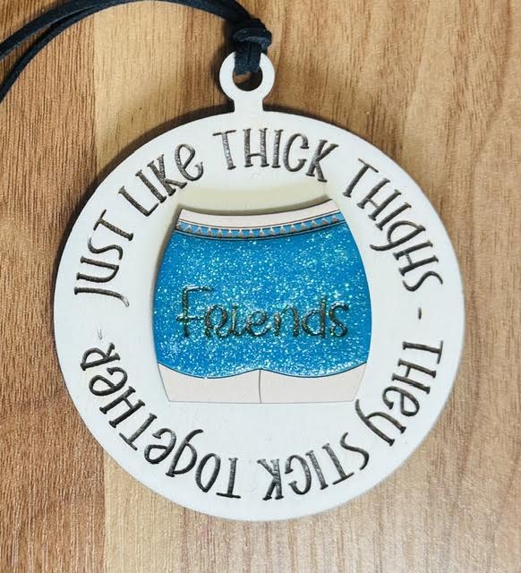 Thick Thighs Ornament/Package Tag - STV