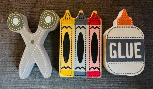Letterboard Wood Shaped School Tiles - CHD
