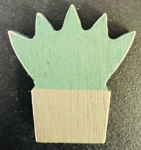 Letterboard Wood Shaped Cactus Tiles - STV