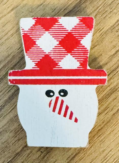 Letterboard Wood Shaped Christmas Snowmen - BURLAPITUP