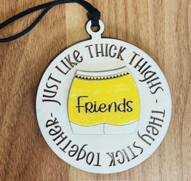 Thick Thighs Ornament/Package Tag - STV