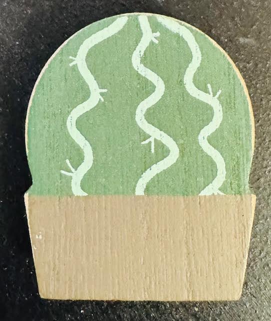Letterboard Wood Shaped Cactus Tiles - STV