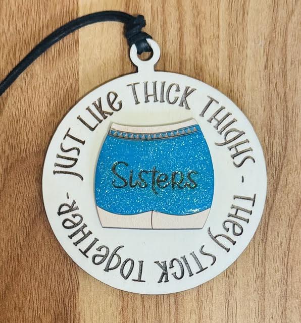Thick Thighs Ornament/Package Tag - STV