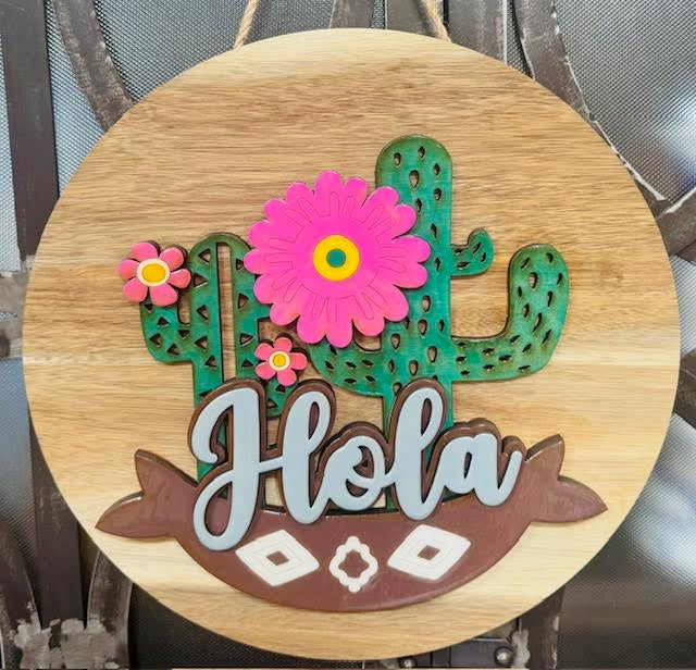 Hola Wood Sign - STV