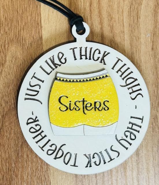 Thick Thighs Ornament/Package Tag - STV