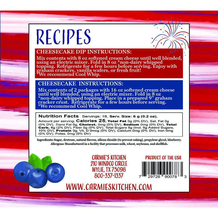 Carmie's Kitchen - Americana Collection Dips - CHD