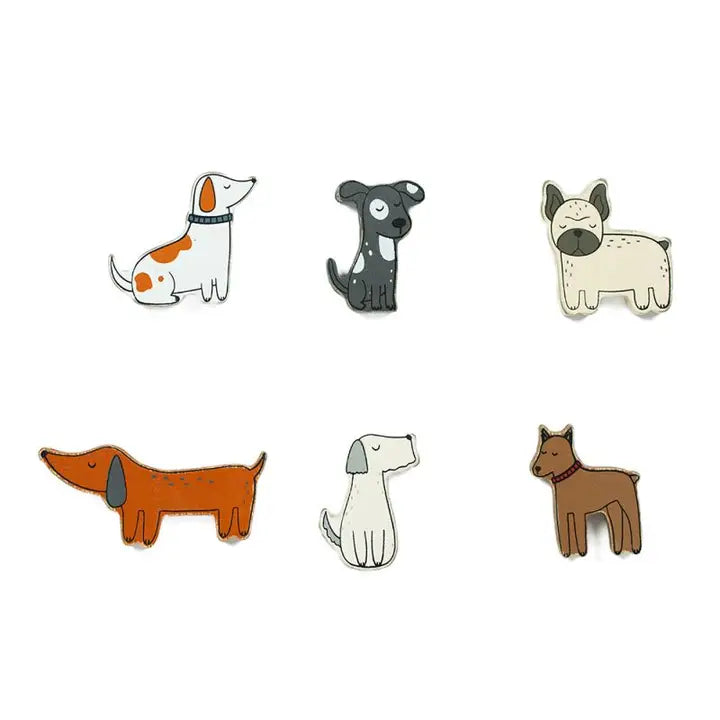 Letterboard Wood Shaped Dog Tiles - STV