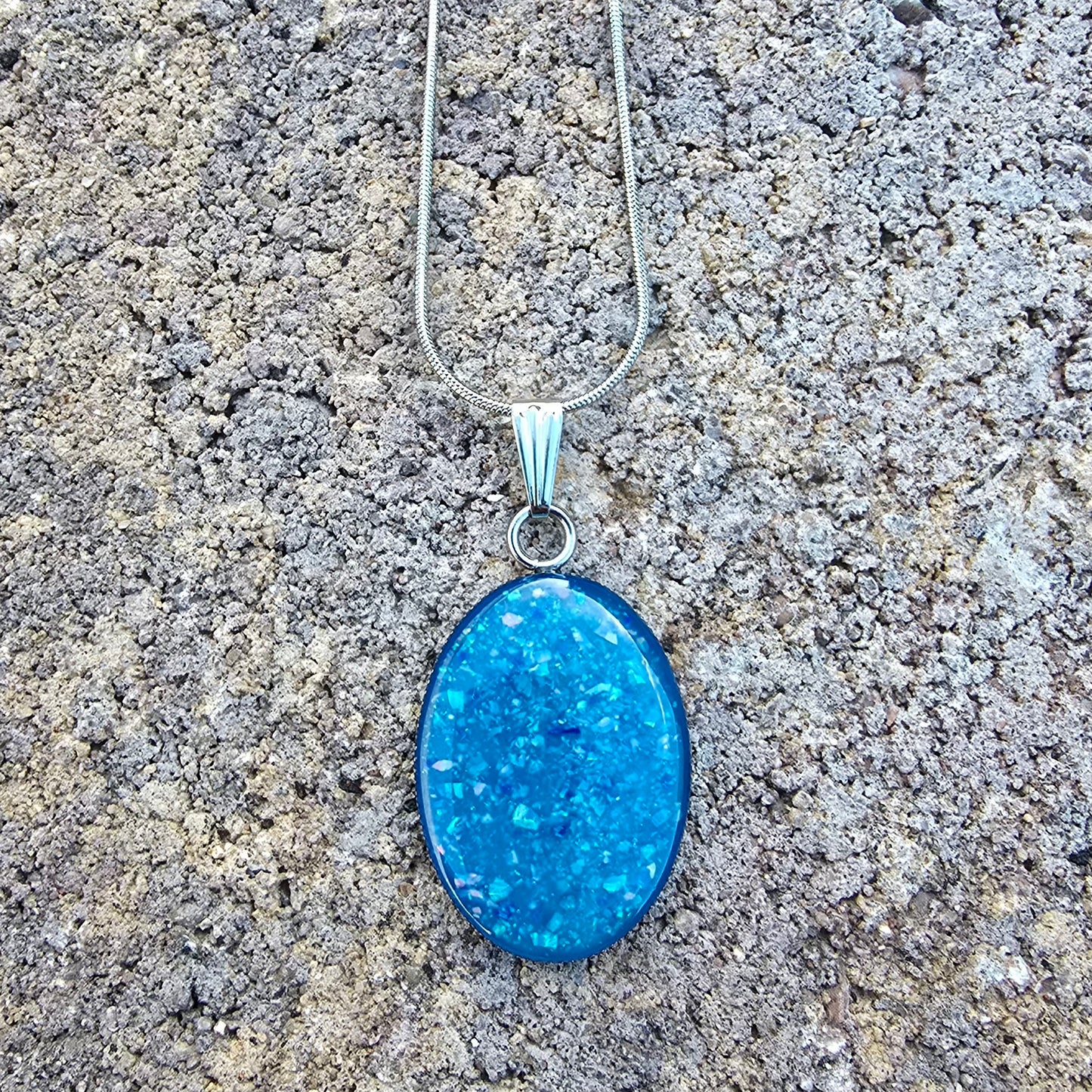 ACR-Oval-St/Op-Necklace