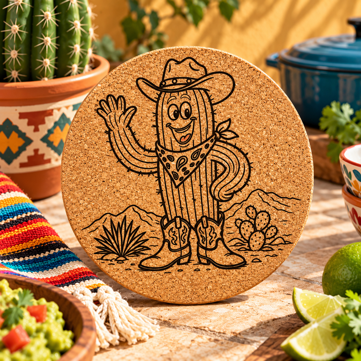 Cactus Cork Trivet-DQ Kreations