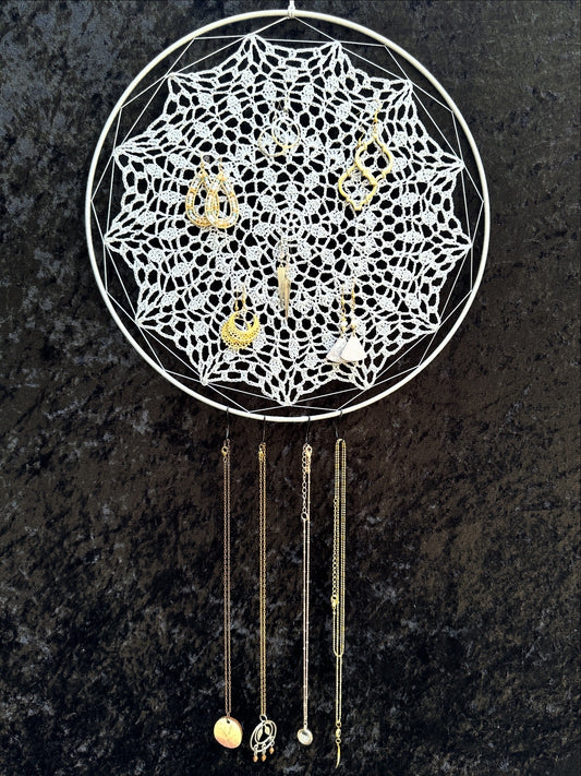 12 in. Doily Jewelry Org- Loocid Dreams