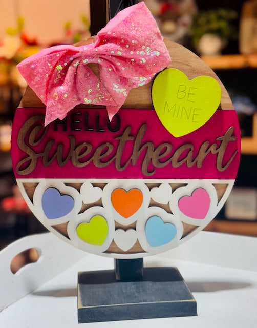 Hello Sweetheart Wood Sign - STV