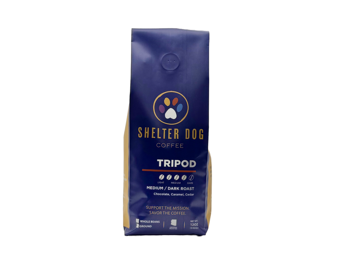 Tripod Dark Roast Coffee - Shelter Dog Coffee