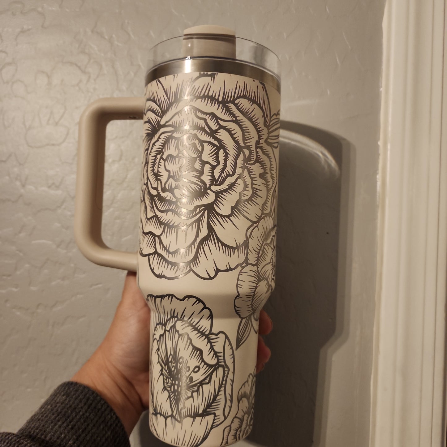 40 OZ Peony Flower