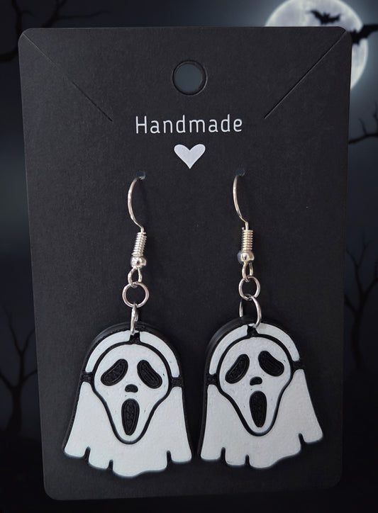 Ghost face earings - craftsbylemieux