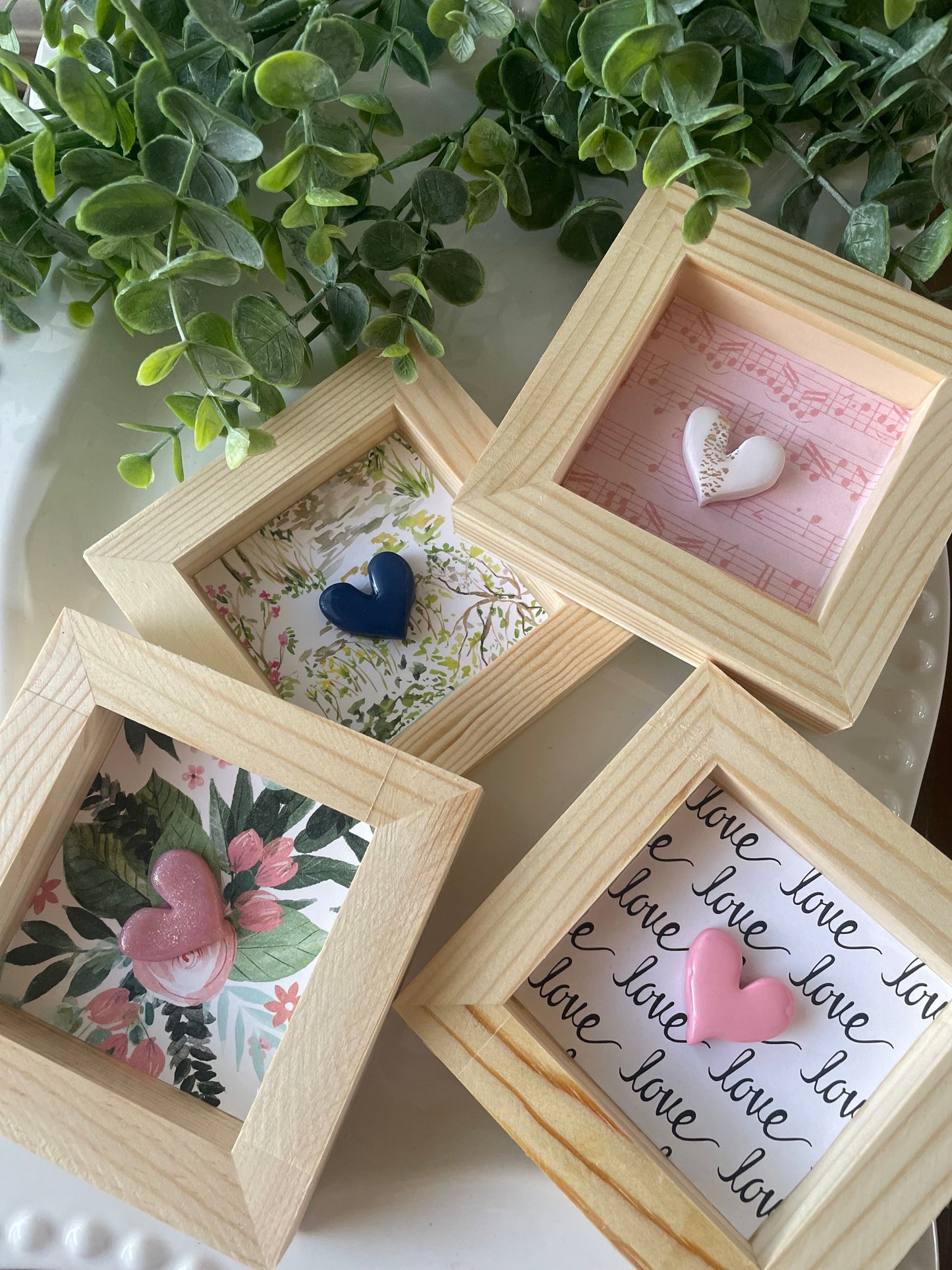 Handmade Mini Wooden Clay Heart Shadow Box Frames | Romantic Home Decor & Gift Idea
- Mimi Co Handmade Jewelry