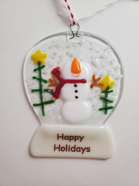 Ornament - Snowman Snow Globe