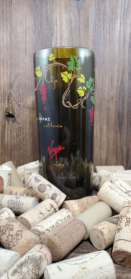 Virgin Vines Shiraz Upcycled Wine Bottle Vase