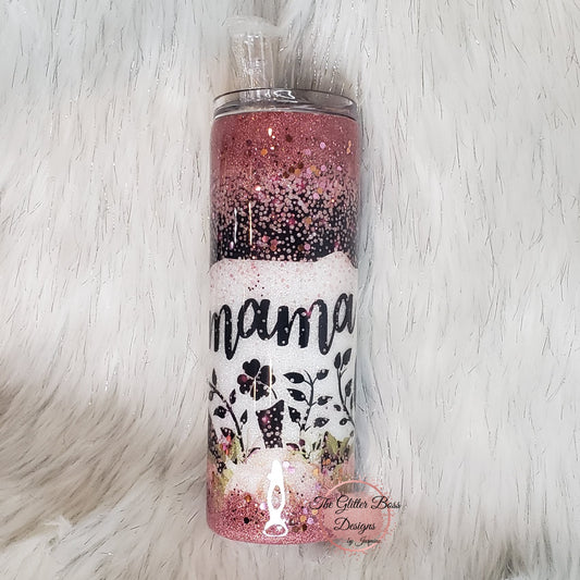 Mama Bear - 20 oz Skinny - Glitter Boss