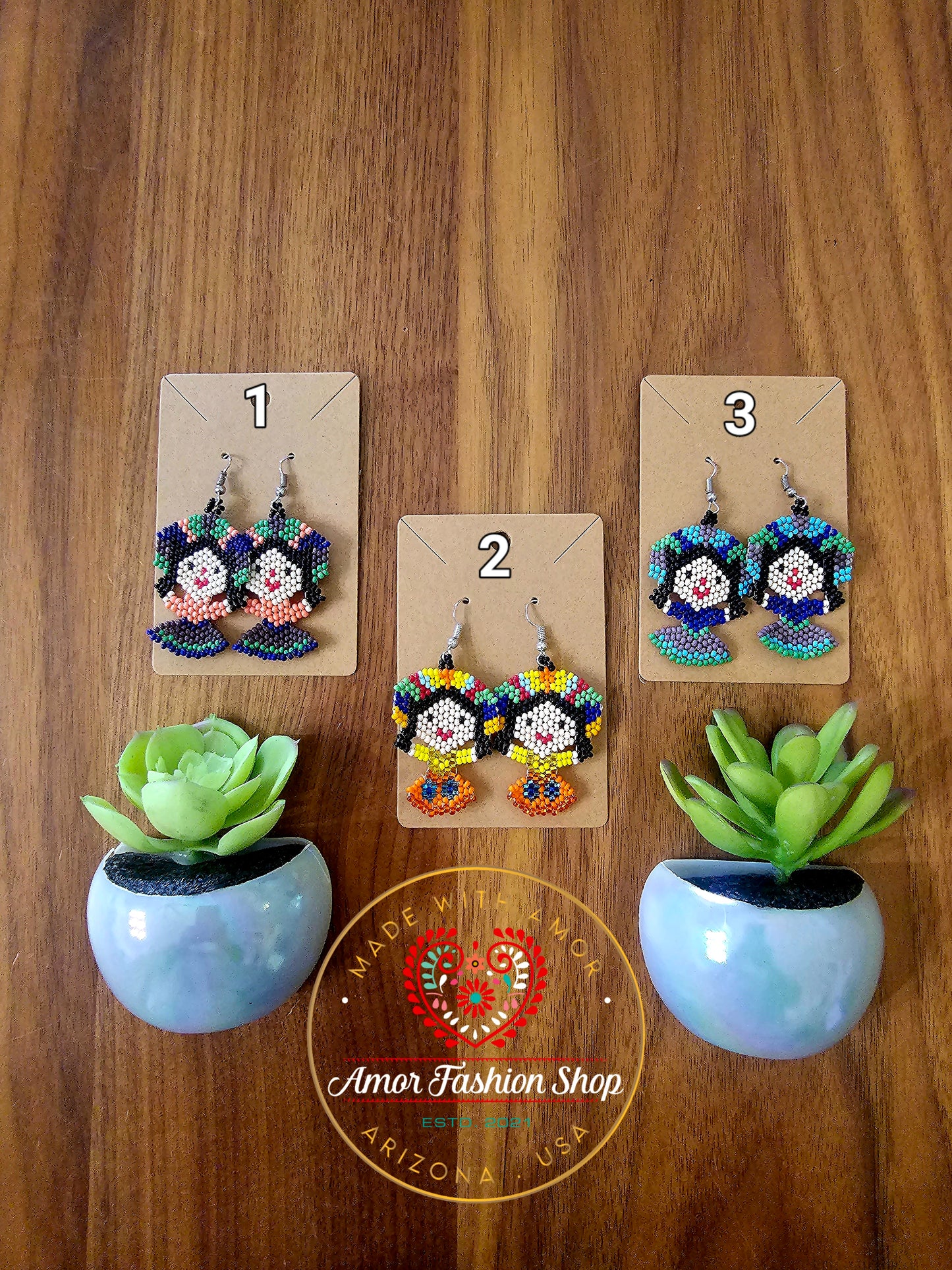 Lele Doll Beaded  Indigenous Earrings @amorfashionshop