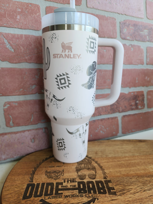 40 OZ Engraved Stanley (Western Babe)