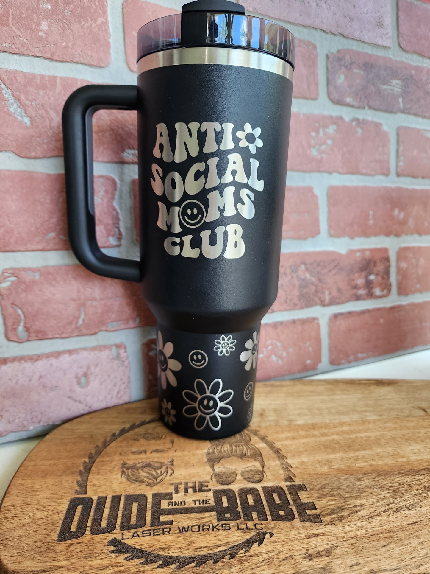 40 OZ Engraved Stanley (Anti Social)