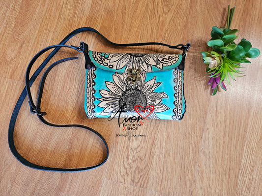 Bag Leather Hand Painted (Yucatan- Sobre) @amorfashionshop.com