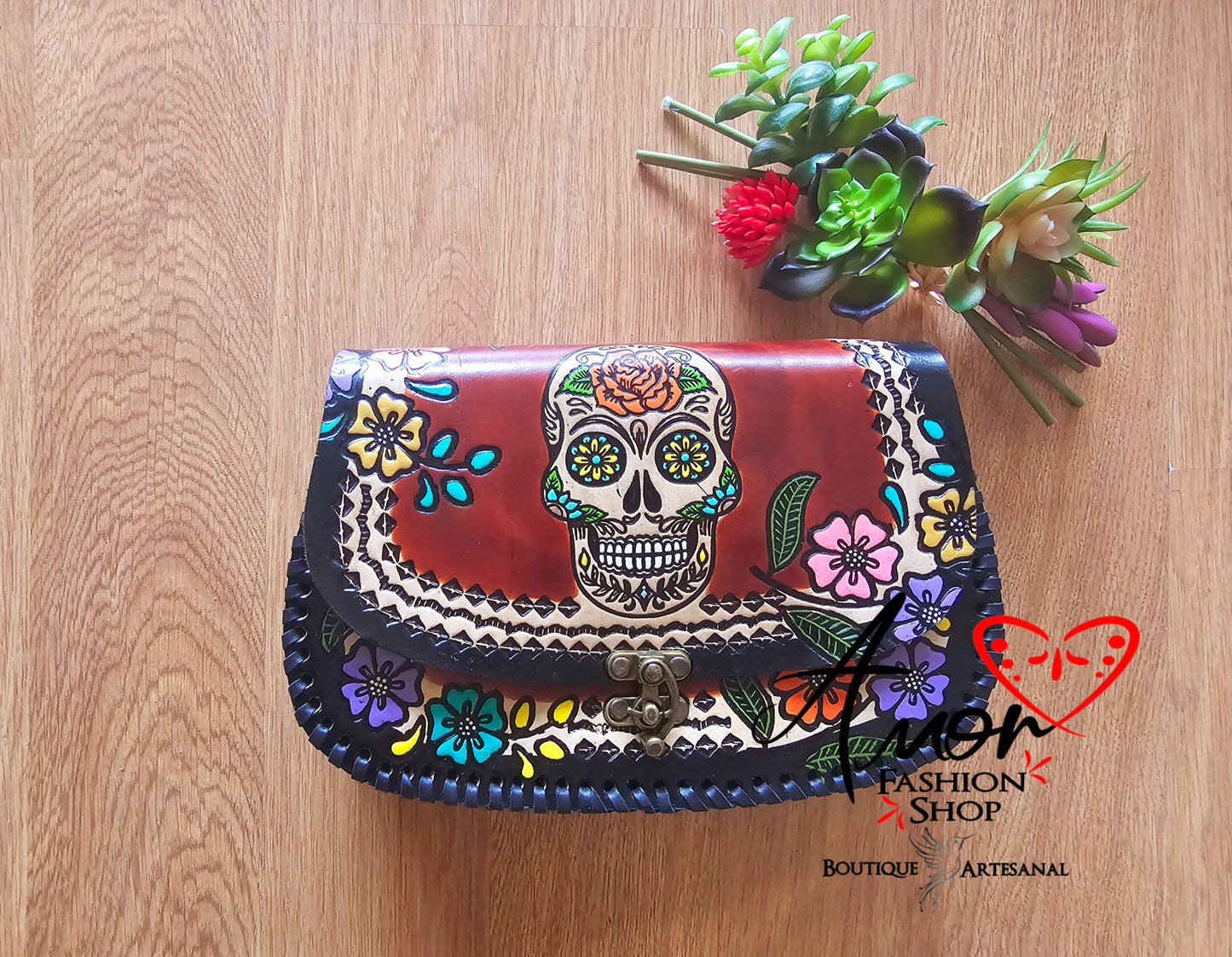 Bag - Leather Hand Painted (Minesota) @amorfashionshop