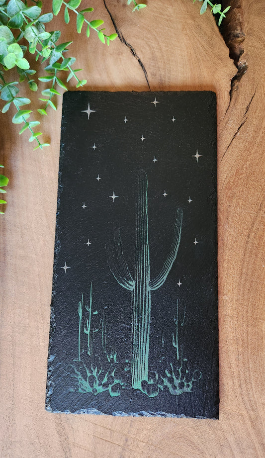 Hand-painted & Engraved Slate - Rectangle - The Laser Canvas
